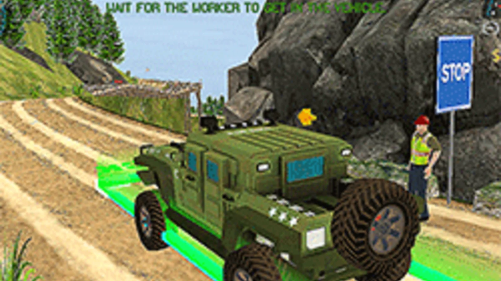 Driving an army transport truck across rugged roads