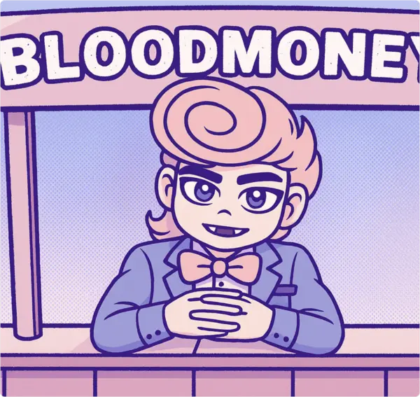 Screenshot of the Bloodmoney game interface