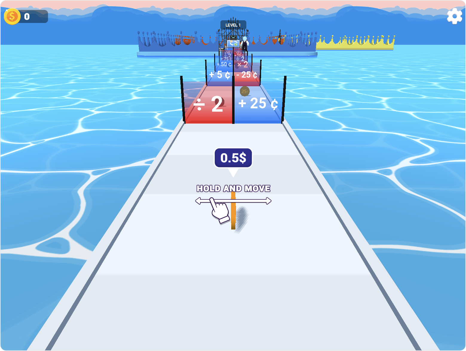 Gameplay screenshot of Money Rush Game