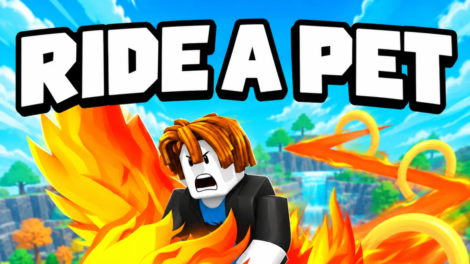 Ride A Pet rider navigating rings above a bright pet-collecting world