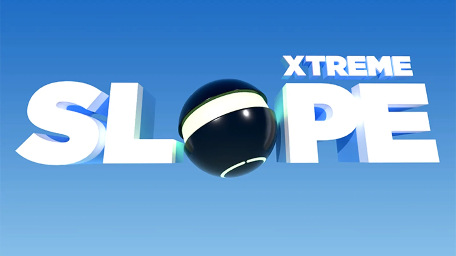 Rolling ball navigating sharp neon turns